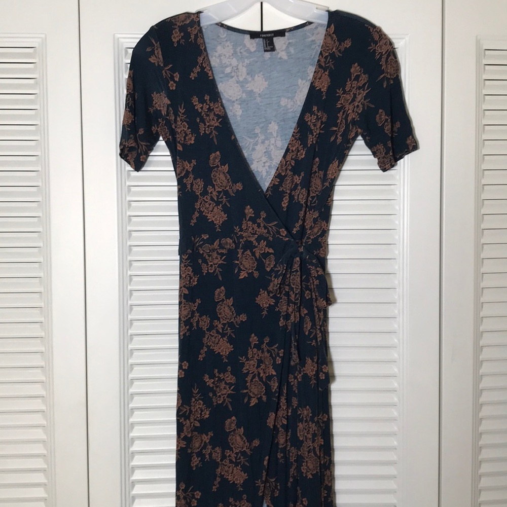 Maxi Floral Wrap Dress